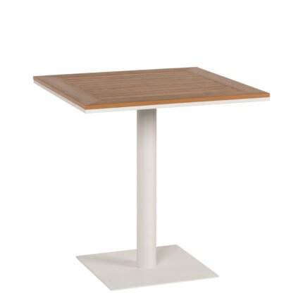 Βρες το Τραπέζι Κήπου ArteLibre NAMIBIA Λευκό/Καρυδί Αλουμίνιο/Ξύλο 70x70x72cm σε μοναδική τιμή στο clickforshop.gr