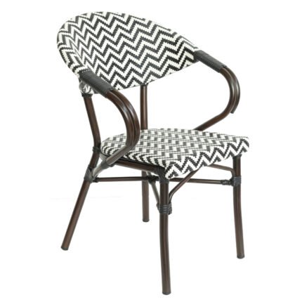 Βρες το Πολυθρόνα Κήπου ArteLibre HARUTO Λευκό/Μαύρο/Καφέ Μπαμπού/Rattan 57x57x82cm σε μοναδική τιμή στο clickforshop.gr