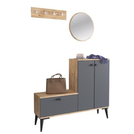 Βρες το Έπιπλο Εισόδου ArteLibre Με Καθρέπτη ADEA Ανθρακί Μοριοσανίδα/Γυαλί 120x30x93cm σε μοναδική τιμή στο clickforshop.gr