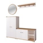 Βρες το Έπιπλο Εισόδου ArteLibre Με Καθρέπτη JEMILA Δρυς/Λευκό Μοριοσανίδα/Γυαλί 150x33x183cm σε μοναδική τιμή στο clickforshop.gr