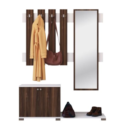 Βρες το Έπιπλο Εισόδου ArteLibre Με Καθρέπτη BAKARI Καρυδί Μοριοσανίδα/Γυαλί 130x30x177cm σε μοναδική τιμή στο clickforshop.gr