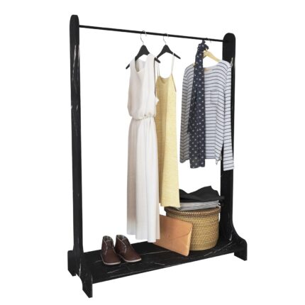 Βρες το Κρεμάστρα Δαπέδου ArteLibre ORATILE Μαύρο Μοριοσανίδα/Μέταλλο 89x35x128cm σε μοναδική τιμή στο clickforshop.gr