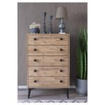 Συρταριέρα ArteLibre AMARI Δρυς Μοριοσανίδα 72x43x114cm - Image 2