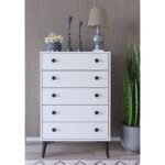 Συρταριέρα ArteLibre AMARI Λευκό Μοριοσανίδα 72x43x114cm - Image 2