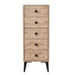 Βρες το Συρταριέρα ArteLibre AMARI Δρυς Μοριοσανίδα 43x43x114cm σε μοναδική τιμή στο clickforshop.gr