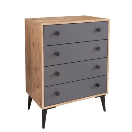 Βρες το Συρταριέρα ArteLibre AMARI Δρυς/Ανθρακί Μοριοσανίδα 72x43x96cm σε μοναδική τιμή στο clickforshop.gr