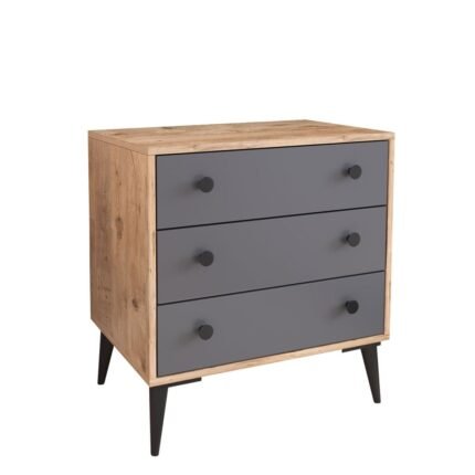 Βρες το Συρταριέρα ArteLibre AMARI Δρυς/Ανθρακί Μοριοσανίδα 72x43x79cm σε μοναδική τιμή στο clickforshop.gr