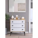Συρταριέρα ArteLibre AMARI Δρυς/Λευκό Μοριοσανίδα 72x43x79cm - Image 2