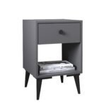 Βρες το Κομοδίνο ArteLibre AMARI Ανθρακί Μοριοσανίδα 43x43x67.5cm σε μοναδική τιμή στο clickforshop.gr