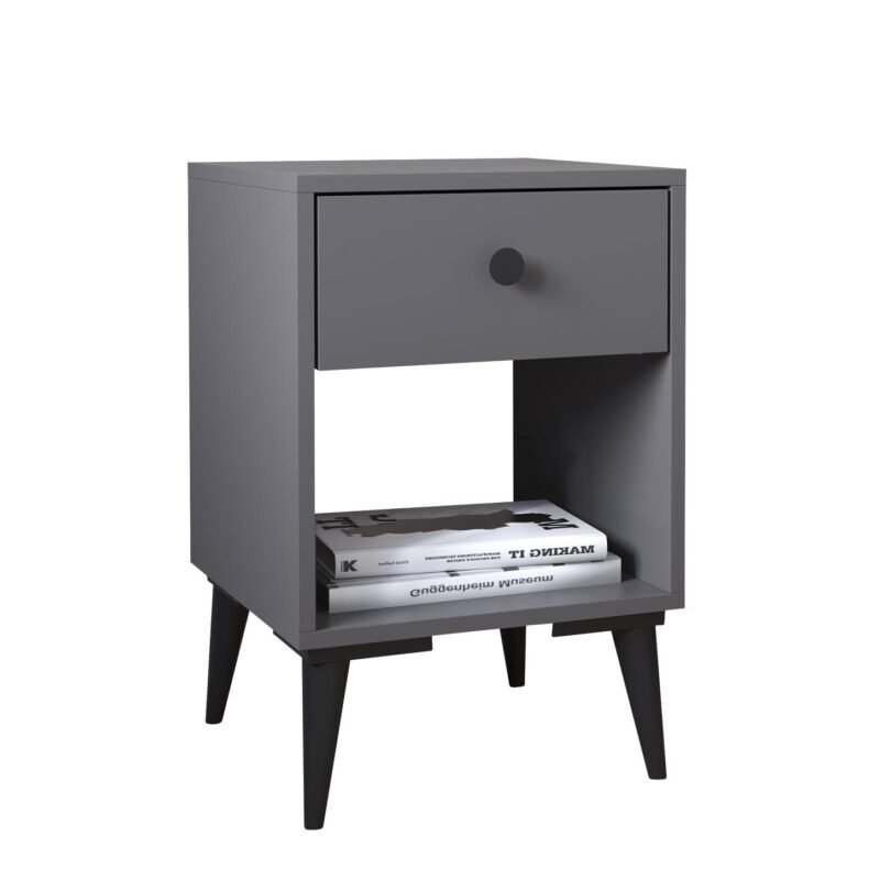 Βρες το Κομοδίνο ArteLibre AMARI Ανθρακί Μοριοσανίδα 43x43x67.5cm σε μοναδική τιμή στο clickforshop.gr