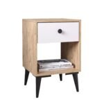 Βρες το Κομοδίνο ArteLibre AMARI Δρυς/Λευκό Μοριοσανίδα 43x43x67.5cm σε μοναδική τιμή στο clickforshop.gr