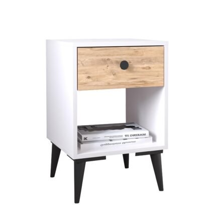 Βρες το Κομοδίνο ArteLibre AMARI Λευκό/Δρυς Μοριοσανίδα 43x43x67.5cm σε μοναδική τιμή στο clickforshop.gr