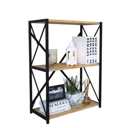 Βρες το Βιβλιοθήκη ArteLibre JAWARA Δρυς/Μαύρο Μοριοσανίδα/Μέταλλο 70x34x78.5cm σε μοναδική τιμή στο clickforshop.gr