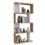 Βρες το Βιβλιοθήκη ArteLibre CHIUMBO Δρυς/Λευκό Μοριοσανίδα 72x22x147cm σε μοναδική τιμή στο clickforshop.gr