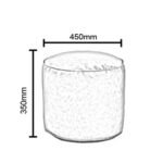 Πουφ ArteLibre HABIBAH Μαύρο Δέρμα Φ45x35cm - Image 2