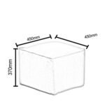 Πουφ ArteLibre KHEPRI Κόκκινο Ύφασμα 45x45x37cm - Image 2