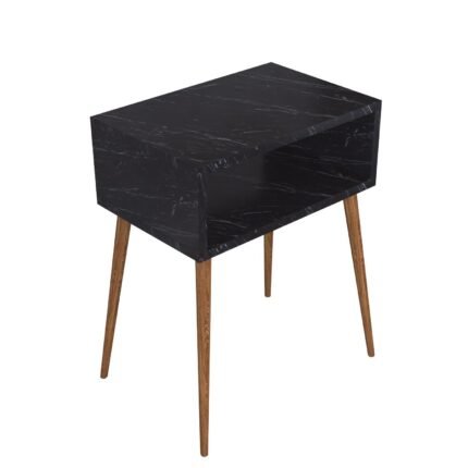 Βρες το Κομοδίνο ArteLibre GANIRU Μαύρο/Όψη Μαρμάρου Μοριοσανίδα/Ξύλο 45x30x60cm σε μοναδική τιμή στο clickforshop.gr