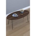 Τραπεζάκι Σαλονιού ArteLibre SEYE Καρυδί Μοριοσανίδα/Μέταλλο 45x90x40cm - Image 2