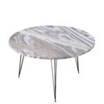 Βρες το Τραπεζάκι Σαλονιού ArteLibre TAYO Γκρι Μοριοσανίδα/Μέταλλο Φ70x40cm σε μοναδική τιμή στο clickforshop.gr