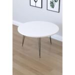 Τραπεζάκι Σαλονιού ArteLibre TAYO Λευκό Μοριοσανίδα/Μέταλλο Φ70x40cm - Image 2