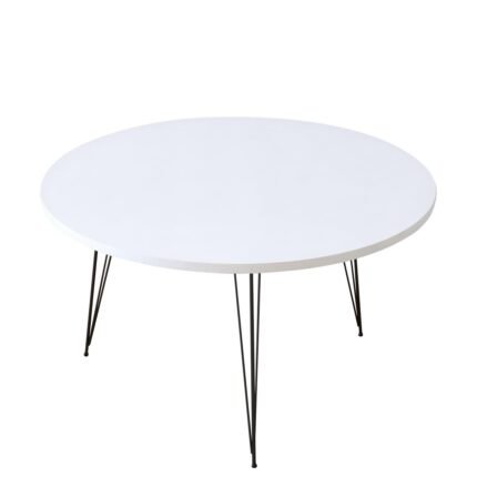 Βρες το Τραπεζάκι Σαλονιού ArteLibre TAYO Λευκό Μοριοσανίδα/Μέταλλο Φ70x40cm σε μοναδική τιμή στο clickforshop.gr