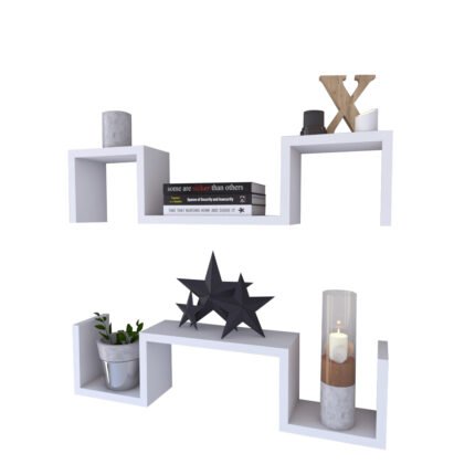 Βρες το Ράφι Τοίχου ArteLibre ESTERLINE Λευκό Μοριοσανίδα (2x)70x11.7x15cm Σετ 2Τμχ σε μοναδική τιμή στο clickforshop.gr