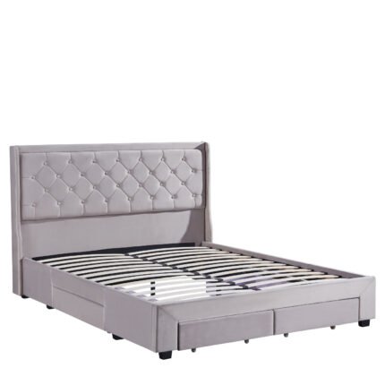 Βρες το Κρεβάτι Διπλό ArteLibre ANNONA Ivory Βελούδο 217x175x117.5cm (Στρώμα 160x200cm) σε μοναδική τιμή στο clickforshop.gr