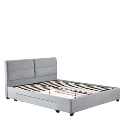 Βρες το Κρεβάτι Διπλό ArteLibre PRODREAM Γκρι Ύφασμα 206x169x96cm (Στρώμα 160x200cm) σε μοναδική τιμή στο clickforshop.gr