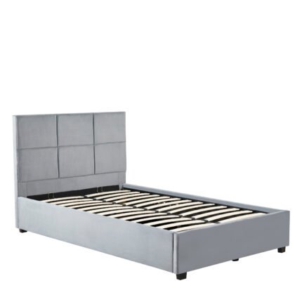 Βρες το Κρεβάτι Μονό ArteLibre CLOUDREST Γκρι Ύφασμα 214x127.5x109cm (Στρώμα 120x200cm) σε μοναδική τιμή στο clickforshop.gr