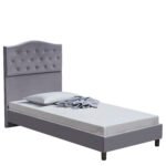 Βρες το Κρεβάτι Μονό ArteLibre JUNIPER Γκρι Ύφασμα 209x101x125cm (Στρώμα 90x200cm) σε μοναδική τιμή στο clickforshop.gr