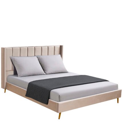 Βρες το Κρεβάτι Υπέρδιπλο ArteLibre SEDONA Μπεζ Ύφασμα 216x176x110cm (Στρώμα 160x200cm) σε μοναδική τιμή στο clickforshop.gr