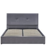 Κρεβάτι Υπέρδιπλο ArteLibre YUMA Γκρι Ύφασμα 214x1170x10cm (Στρώμα 160x200cm) - Image 2