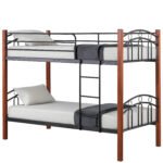 Βρες το Κουκέτα ArteLibre KETCHUM Μαύρο/Καρυδί Μέταλλο 201x98x159cm (Στρώματα 90x190cm) σε μοναδική τιμή στο clickforshop.gr