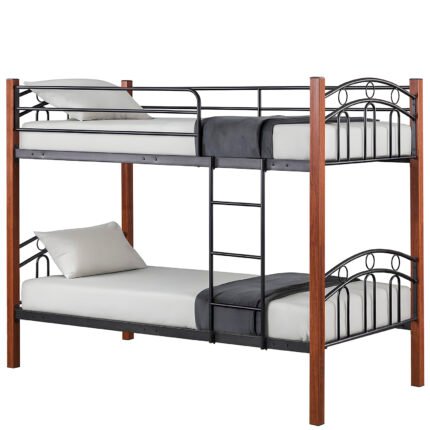 Βρες το Κουκέτα ArteLibre KETCHUM Μαύρο/Καρυδί Μέταλλο 201x98x159cm (Στρώματα 90x190cm) σε μοναδική τιμή στο clickforshop.gr