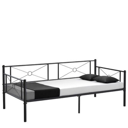 Βρες το Καναπές Κρεβάτι ArteLibre CIMARRON Μαύρο Μέταλλο 197.5x96x75cm (Στρώμα 90x190cm) σε μοναδική τιμή στο clickforshop.gr