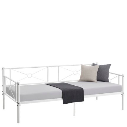 Βρες το Καναπές Κρεβάτι ArteLibre CIMARRON Λευκό Μέταλλο 197.5x96x75cm (Στρώμα 90x190cm) σε μοναδική τιμή στο clickforshop.gr