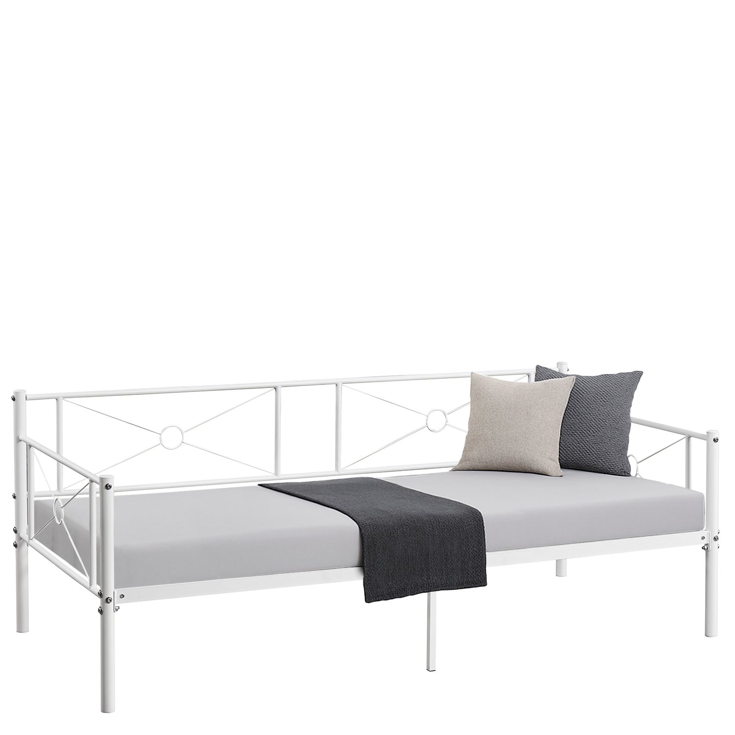 Καναπές Κρεβάτι ArteLibre CIMARRON Λευκό Μέταλλο 197.5x96x75cm (Στρώμα 90x190cm) Βρες το Καναπές Κρεβάτι ArteLibre CIMARRON Λευκό Μέταλλο 197.5x96x75cm (Στρώμα 90x190cm) σε μοναδική τιμή στο clickforshop.gr