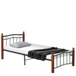 Βρες το Κρεβάτι Μονό ArteLibre ARROWHEAD Μαύρο/Καρυδί Μέταλλο 210x98x85cm (Στρώμα 90x200cm) σε μοναδική τιμή στο clickforshop.gr