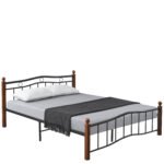 Βρες το Κρεβάτι Διπλό ArteLibre ARROWHEAD Μαύρο/Καρυδί Μέταλλο 210x158x85cm (Στρώμα 150x200cm) σε μοναδική τιμή στο clickforshop.gr