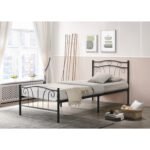 Κρεβάτι Διπλό ArteLibre ARCADIA Μαύρο Μέταλλο 197x161x97cm (Στρώμα 160x200cm) - Image 2