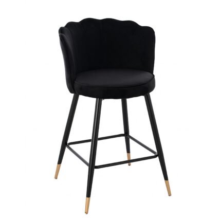 Βρες το Σκαμπό Bar ArteLibre GESELL Με Πλάτη Μαύρο Βελούδο/Μέταλλο 50x50x90cm σε μοναδική τιμή στο clickforshop.gr