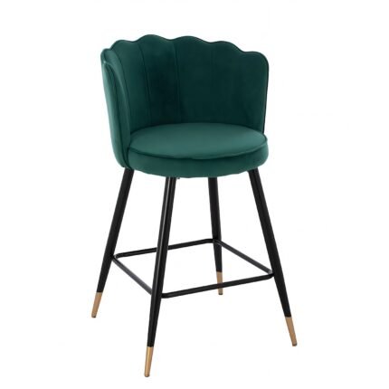 Βρες το Σκαμπό Bar ArteLibre GESELL Με Πλάτη Πράσινο Βελούδο/Μέταλλο 50x50x90cm σε μοναδική τιμή στο clickforshop.gr
