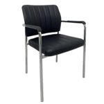 Βρες το Καρέκλα Επισκέπτη PROGUEST Μαύρο/Χρώμιο PU/Μέταλλο 45x43x78.5cm σε μοναδική τιμή στο clickforshop.gr