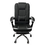 Καρέκλα Γραφείου OPTISEAT Μαύρο/Λευκό PVC/Μέταλλο 67x65x105-115cm - Image 2