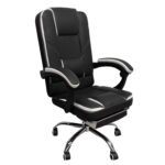 Βρες το Καρέκλα Γραφείου OPTISEAT Μαύρο/Λευκό PVC/Μέταλλο 67x65x105-115cm σε μοναδική τιμή στο clickforshop.gr