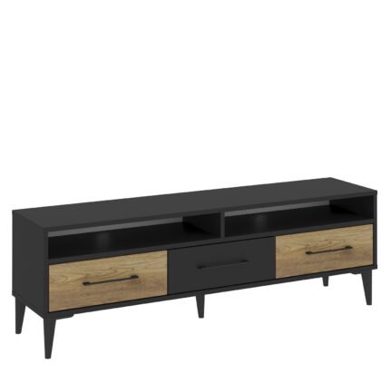 Βρες το Έπιπλο Τηλεόρασης ArteLibre SYBILLA Φυσικό/Μαύρο Μοριοσανίδα/Μελαμίνη 150x35x53cm σε μοναδική τιμή στο clickforshop.gr