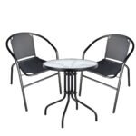 Βρες το Σετ Τραπεζαρία Κήπου ArteLibre EARTH Μέταλλο Μαύρο Με 2 Πολυθρόνες σε μοναδική τιμή στο clickforshop.gr
