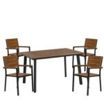 Βρες το Σετ Τραπεζαρία Κήπου ArteLibre EPUPA Μαύρο/Καρυδί Αλουμίνιο/Ξύλο Με 4 Πολυθρόνες 14990197 σε μοναδική τιμή στο clickforshop.gr