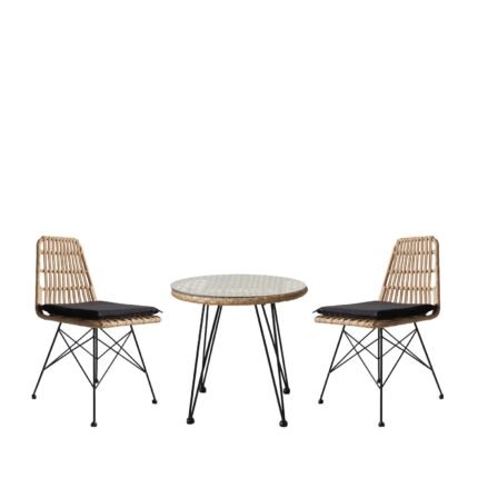Βρες το Σετ Τραπεζαρία Κήπου ArteLibre EUSEBIO Φυσικό/Μαύρο Μέταλλο/Rattan Με 2 Καρέκλες 14990330 σε μοναδική τιμή στο clickforshop.gr