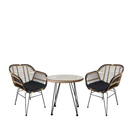 Βρες το Σετ Τραπεζαρία Κήπου ArteLibre EUSEBIO Φυσικό/Μαύρο Μέταλλο/Rattan Με 2 Καρέκλες 14990334 σε μοναδική τιμή στο clickforshop.gr